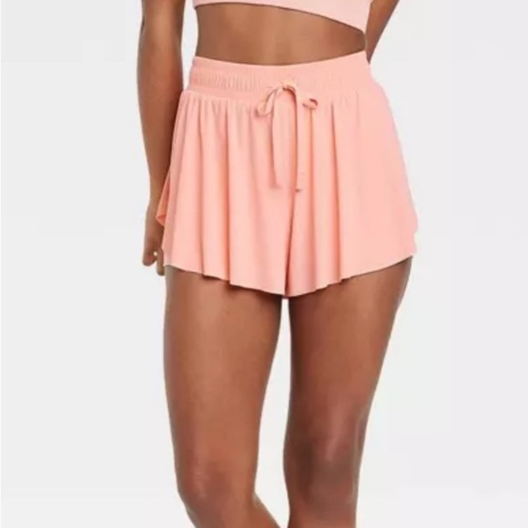 JoyLab Pants - Joy Lab Women's Mid Rise Double Layer Run Shorts Peach Orange Pink Size Small
